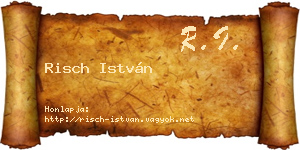 Risch István névjegykártya